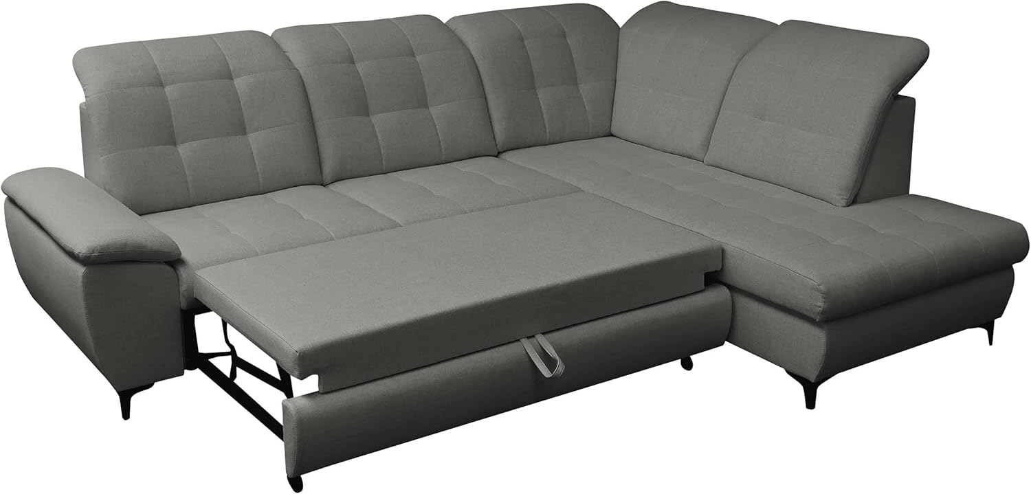 Mirjan24 Ferulk Ecksofa mit Schlaffunktion und Bettkasten – L-Form Schlafsofa 4-Sitzer Wohnzimmer Couch Modern