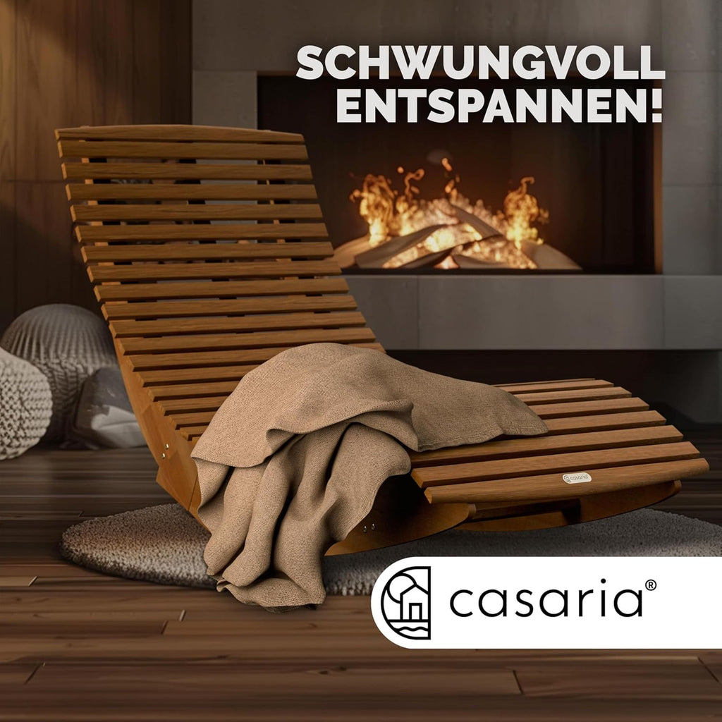 Casaria 2er Sonnenliege Akazienholz Klappbar Wetterfest FSC® Gartenliege Relaxliege bis 160kg Braun 195x60 cm