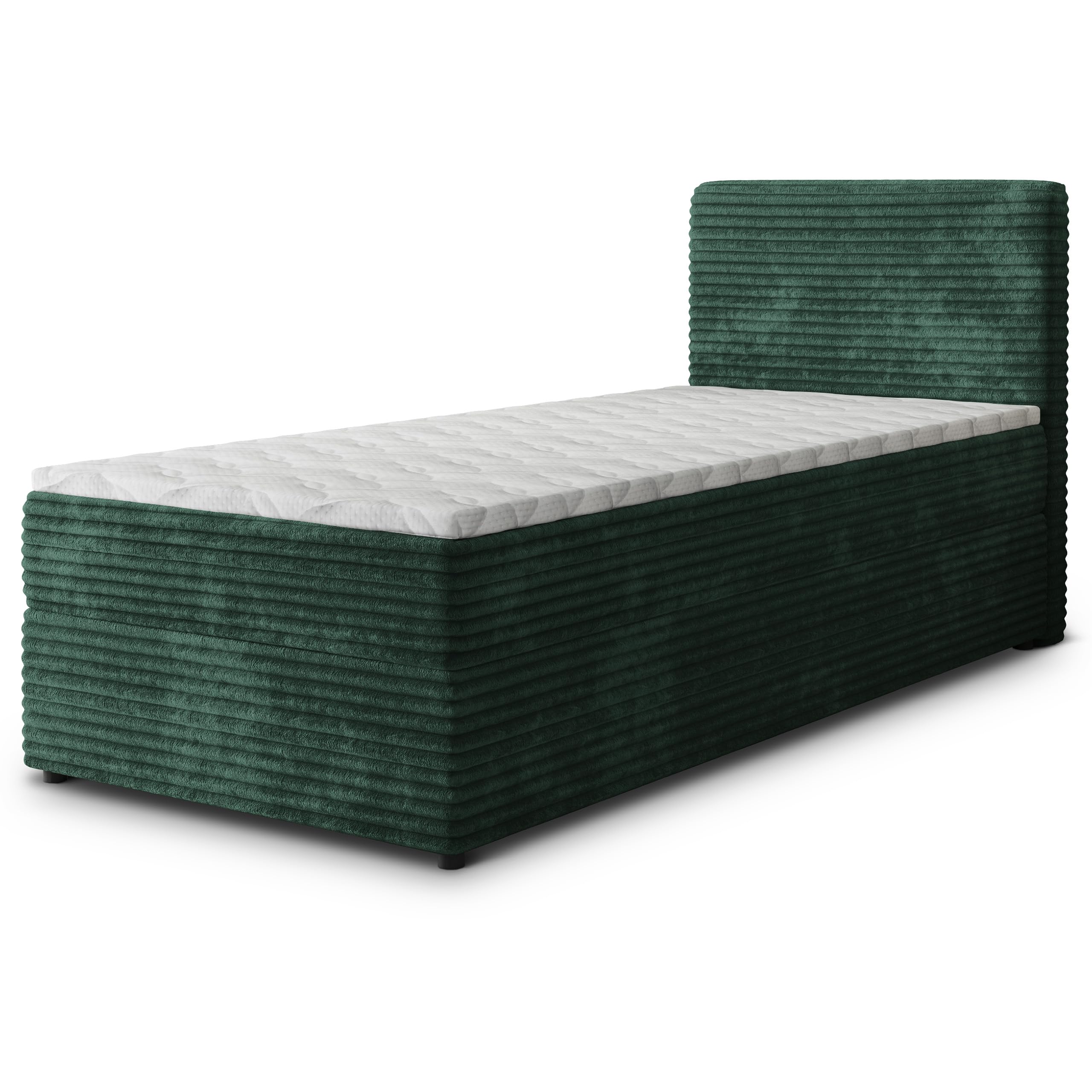 Masseno Boxspringbett PISA Polsterbett Creme mit Matratze & Topper, Bettkasten, gepolstertes Kopfteil TILIA 03