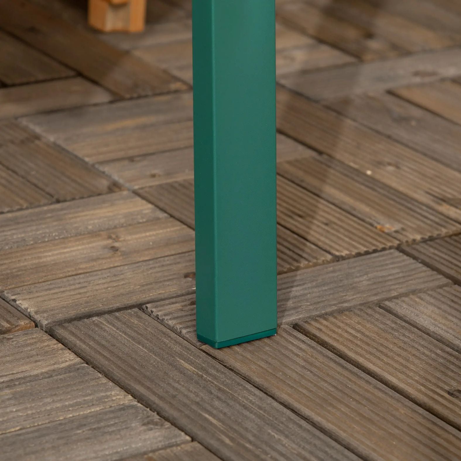 Stilvolle 2-Sitzer Gartenbank aus Metall – Wetterfestes Design – 127 cm – Dunkelgrün