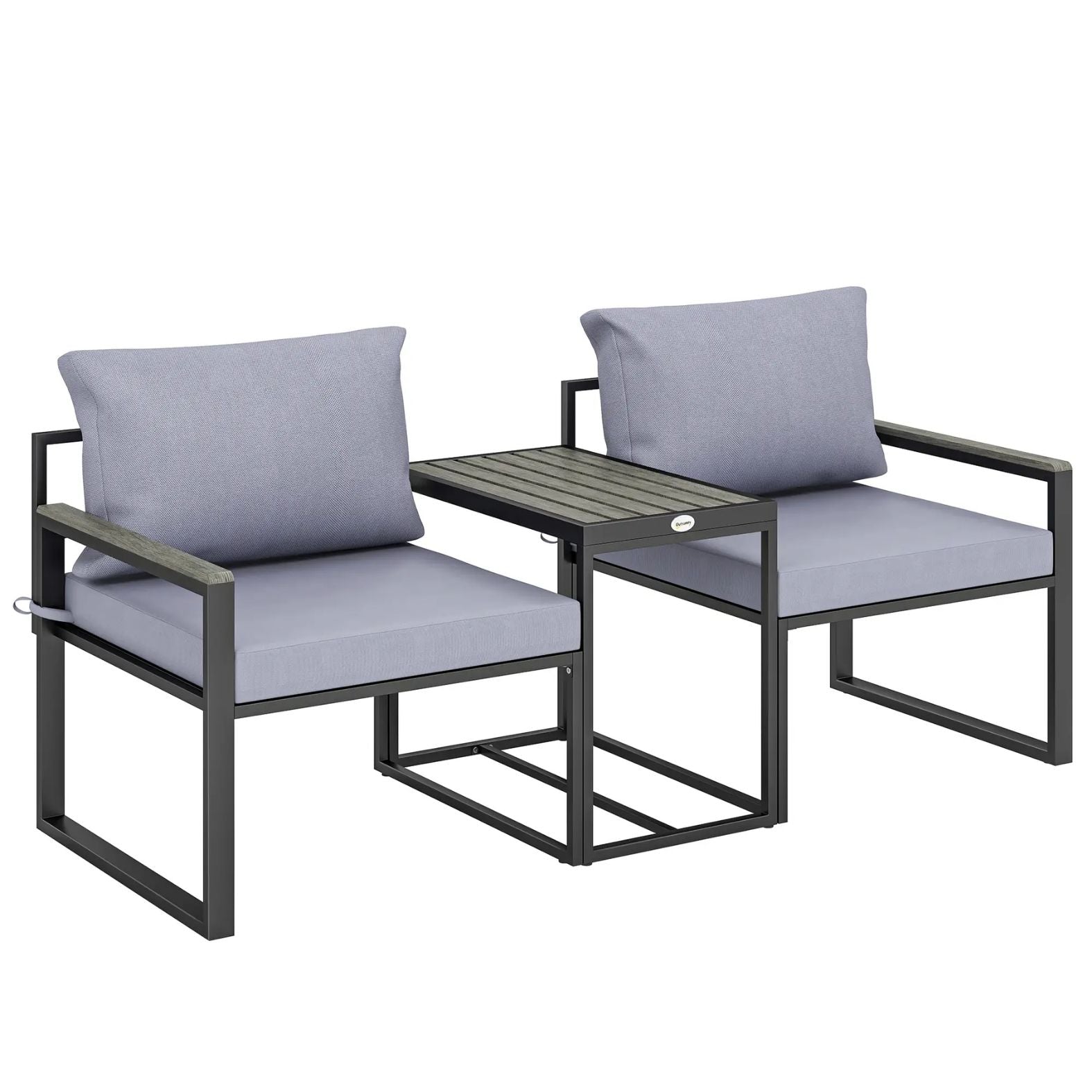 Modulares 3-teiliges Bistro-Set für Balkon und Terrasse – Flexibles Design – 163 cm