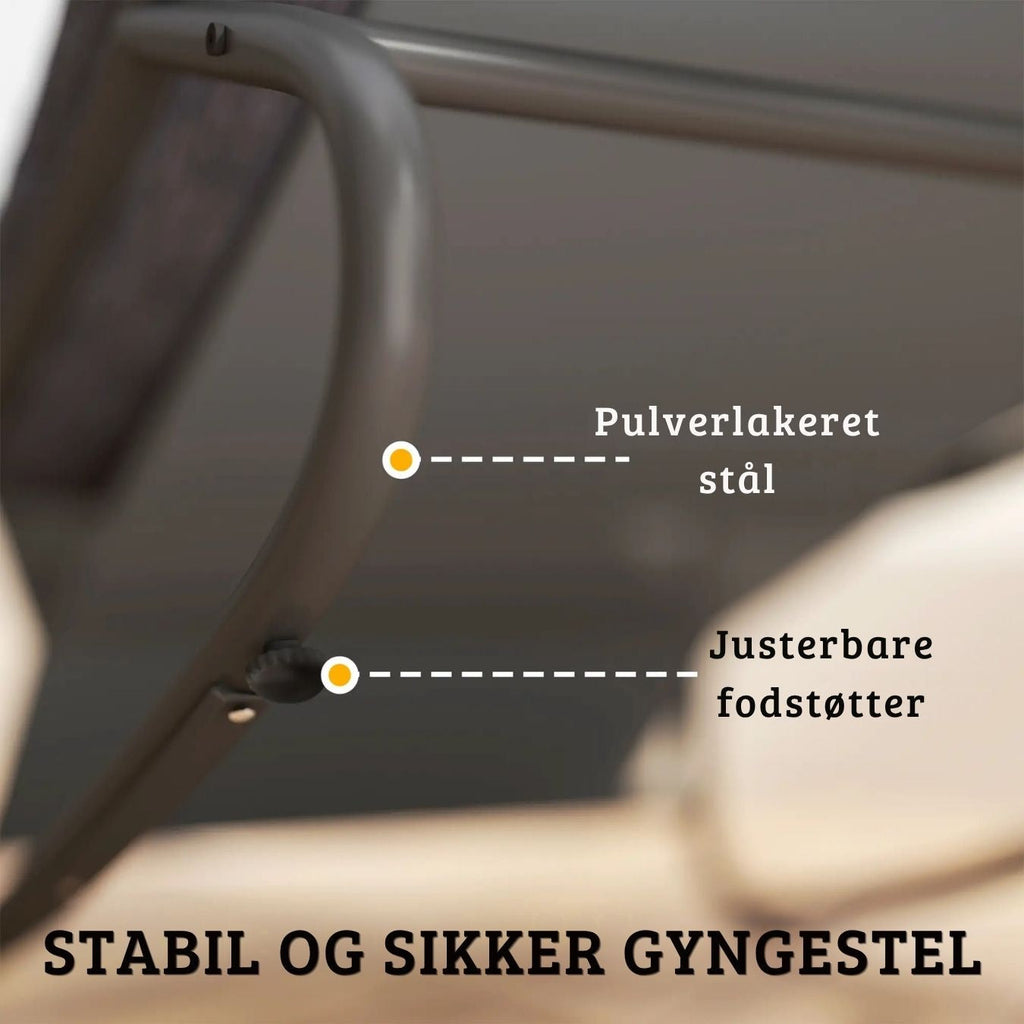 Luxuriöser Schaukelstuhl mit Extra Dickem Kissen – Ergonomischer Komfort & Sanfte Schaukelfunktion – Für Innen- & Außenbereich – 101 cm