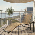 Ergonomische Sonnenliege aus naturfarbenem Polyrattan – Stilvolles S-förmiges Design