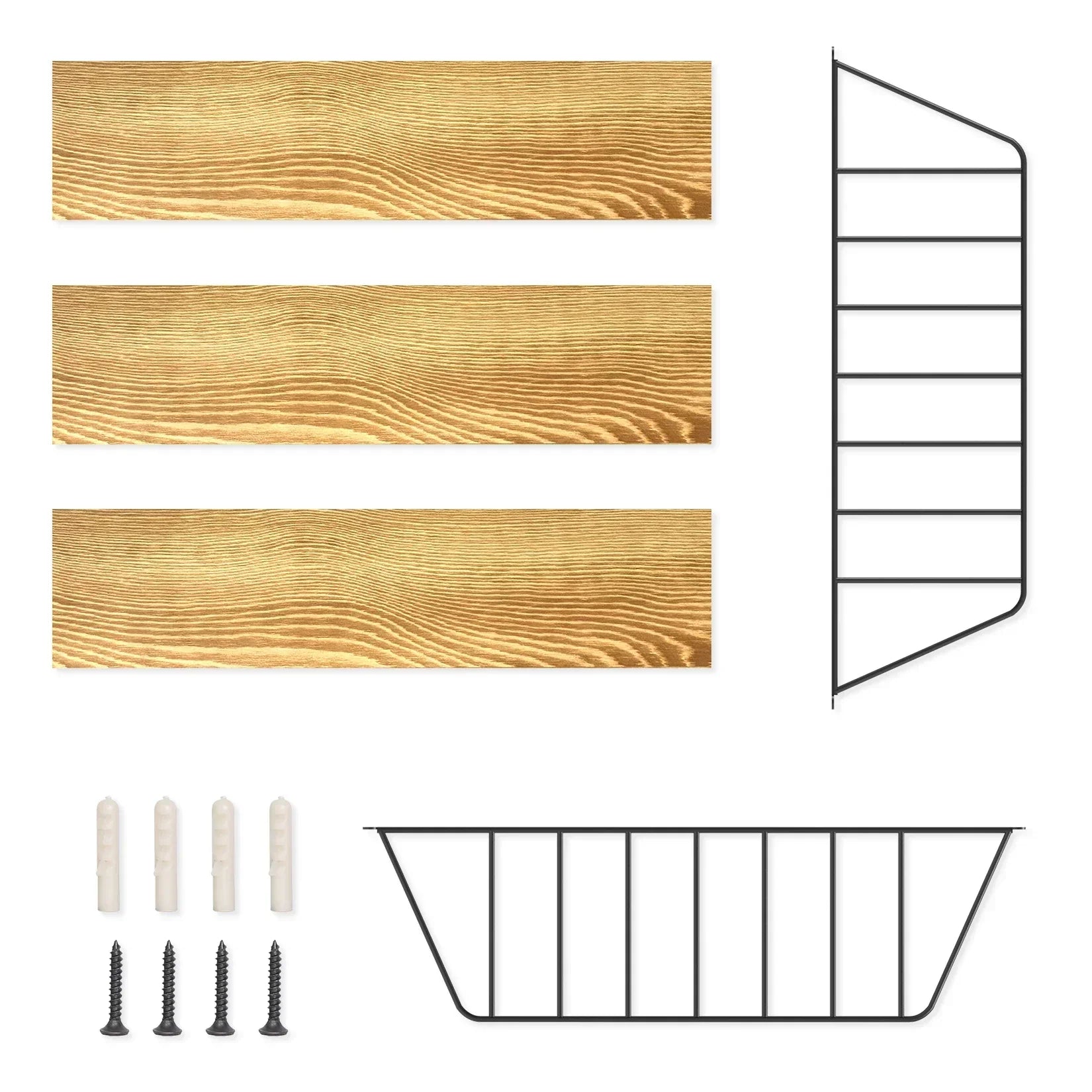 Stilvolles Wandregal mit 3 Ablageflächen