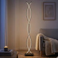 Moderne Stehlampe in Doppelspiral-Design – Dimmbares Licht & Elegante Optik